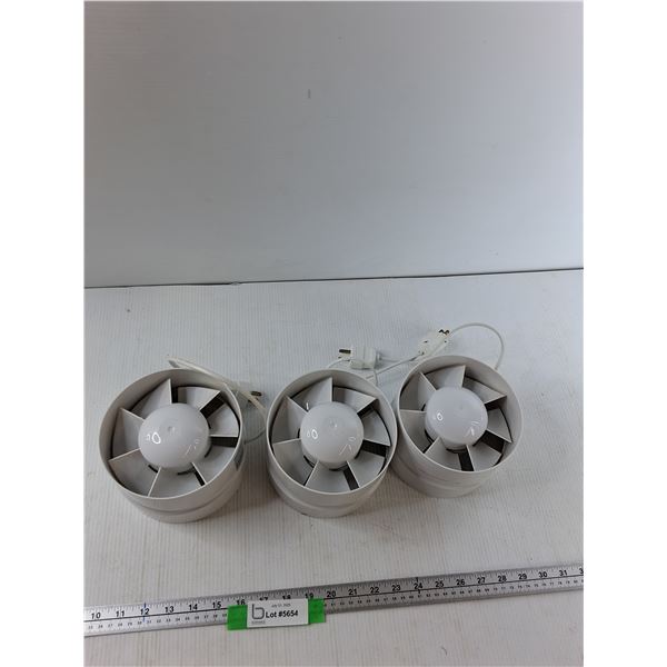 (3) Inline Duct Fans - As Is