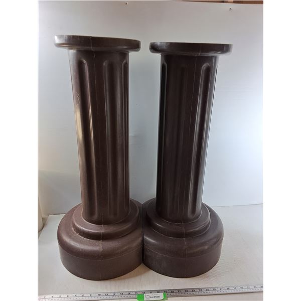 *(2) Plastic Pedestals - 32 1/2'' Tall - As Is CANNOT SHIP
