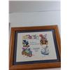 Image 4 : Framed Cross Stitching 16'' x 13'' Framed Print 12'' x 15''