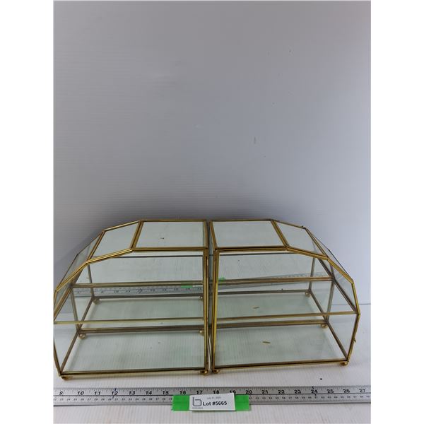 (2) Display Cases - 9'' x 4'' x 9'' - As Is