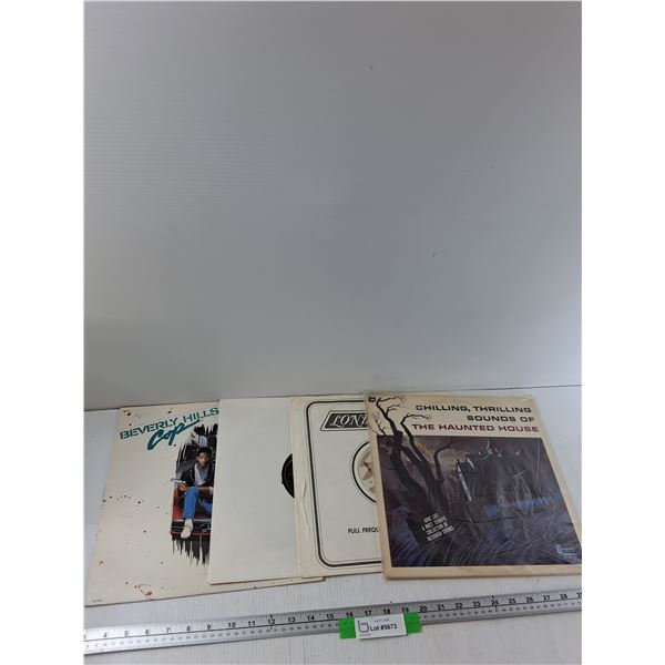 (4) Records - Beverly Hills Cop Soundtrack, In Dulci Jubilo, Super Tramp, The Haunted House