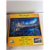 Image 2 : All Is Bright 1000 Piece Jigsaw Puzzle, Rubbermaid Container - As Is