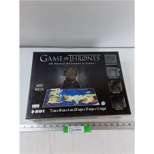 Game Od Thrones 4-D Puzzle Westeros & Essos- As Is