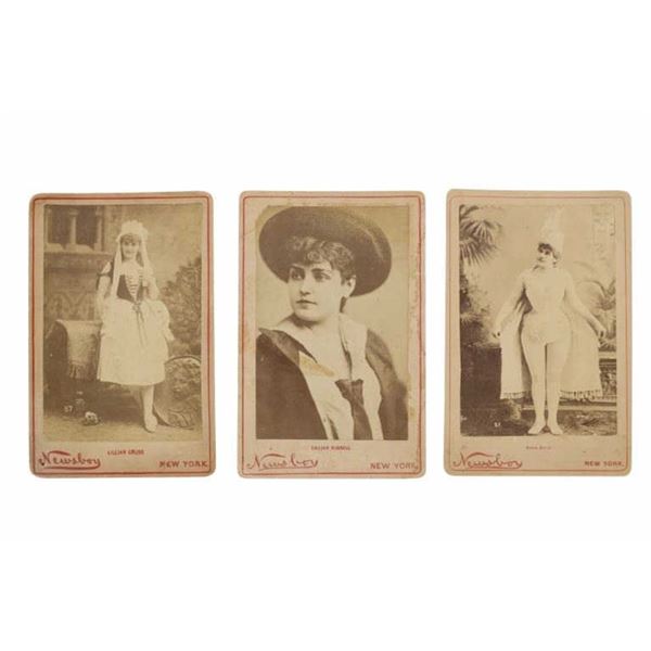 Newsboy 19th C. Cabinet Card Actress Collection