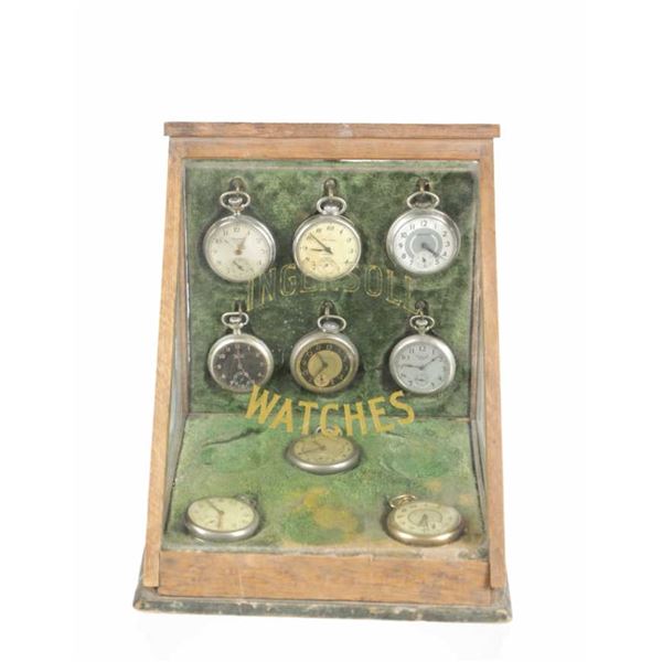 Ingersoll Display Case W/ Ingersoll & New Haven PW