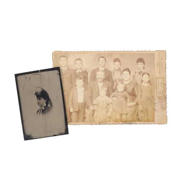 Wyatt Earp's 1st Wife Tintype & Cabinet Card Photo