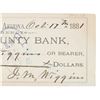 Image 3 : Pima County Bank Account Transfer Note Oct 17 1881
