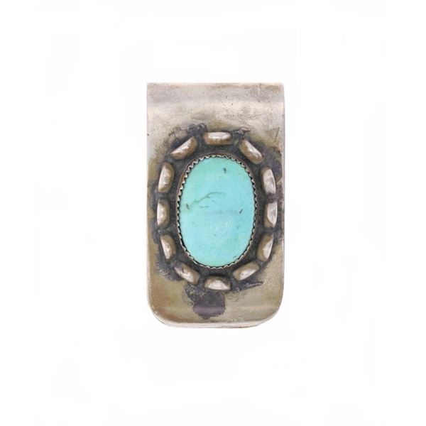 Sheriff Pat Garrett Navajo Turquoise Money Clip