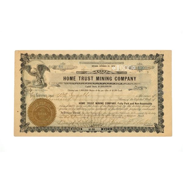 RARE Virgil Earp & Allie Earp Signed Mining Stock