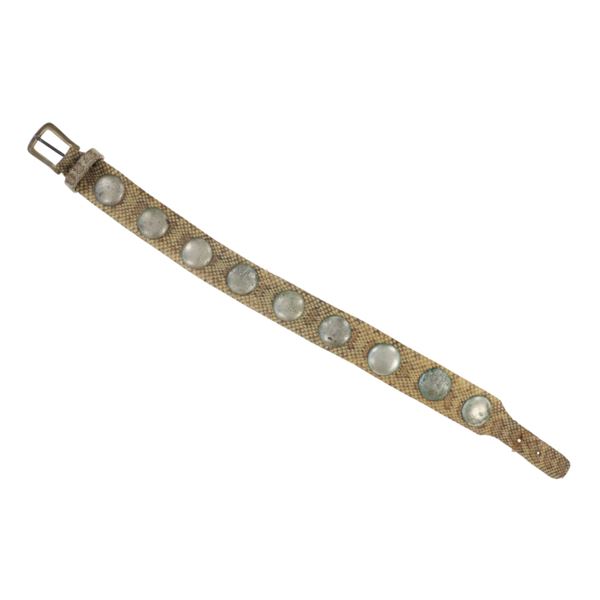 19th-century Comanche Concho Rattlesnake Belt RARE