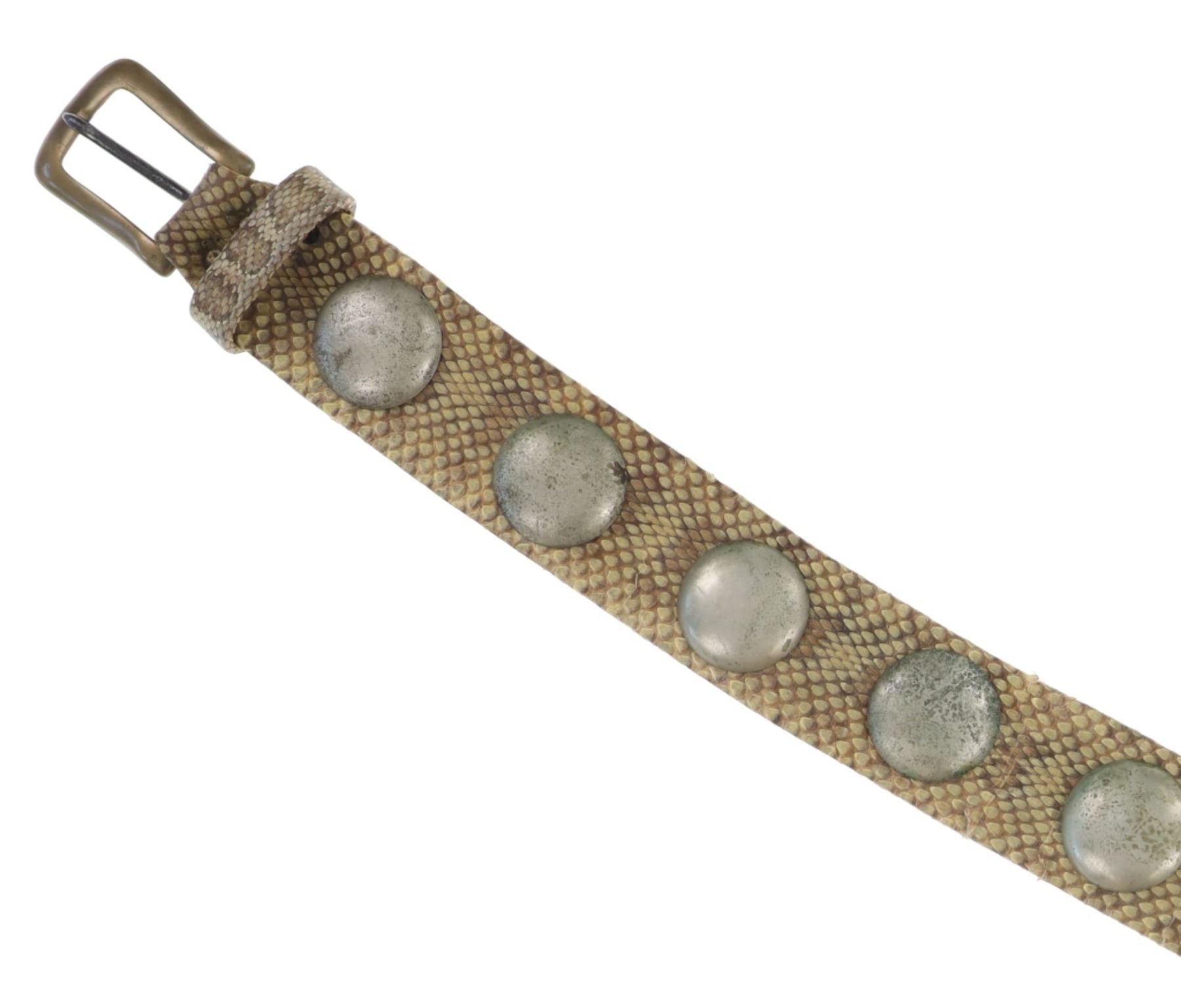 Comanche Rattle 19th-century Comanche Concho Rattlesnake Belt RARE