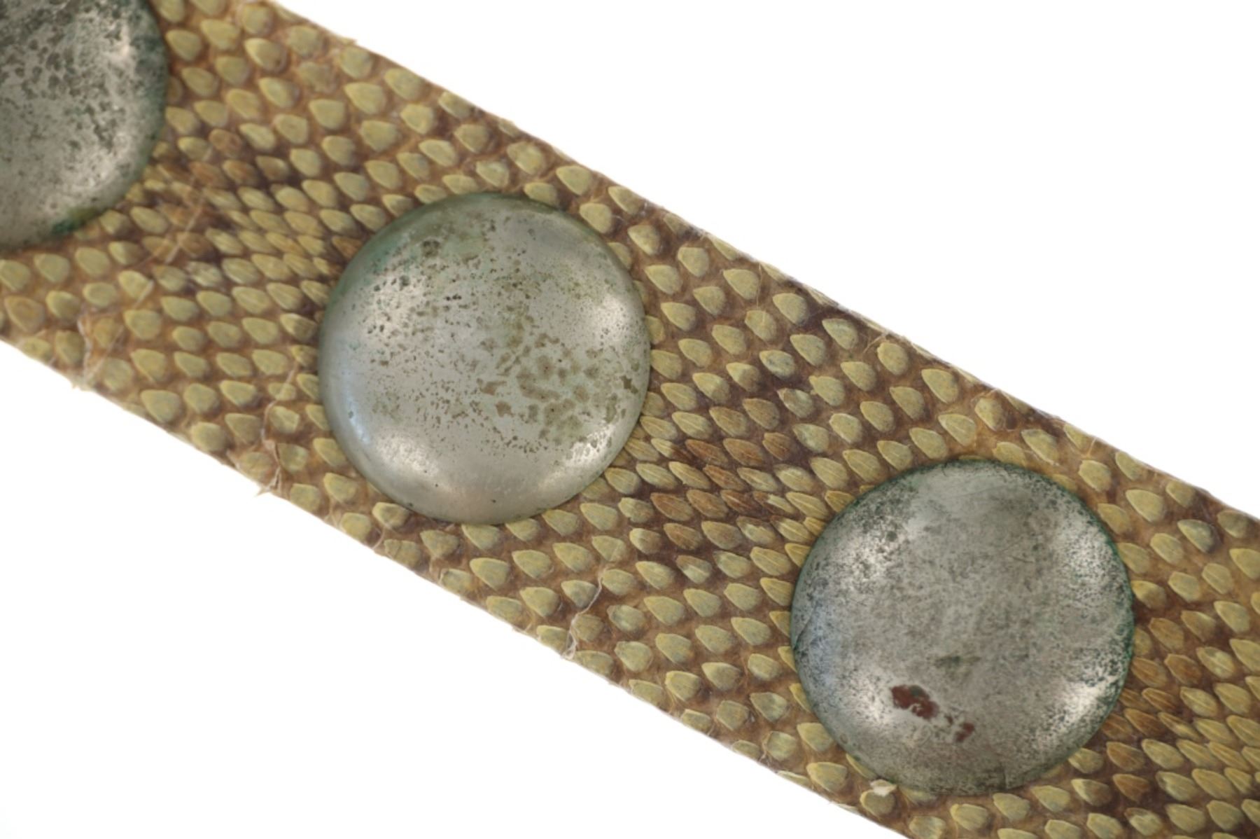 19th-century Comanche Concho Rattlesnake Belt RARE