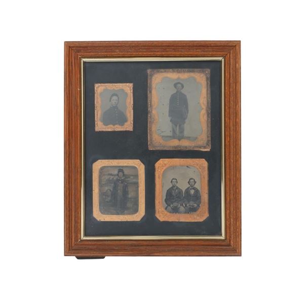 Civil War Soldier & Citizen Tintype Museum Display