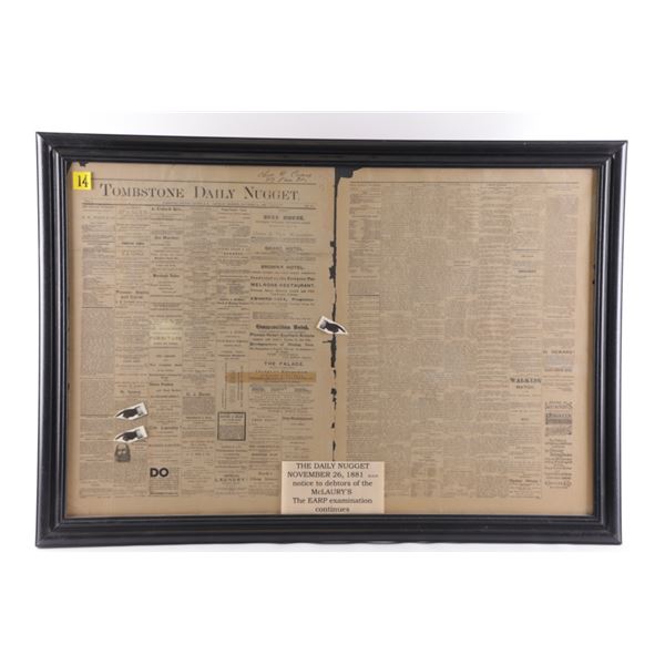 Tombstone Daily Nugget: Nov. 26, 1881 "Earp Exam"