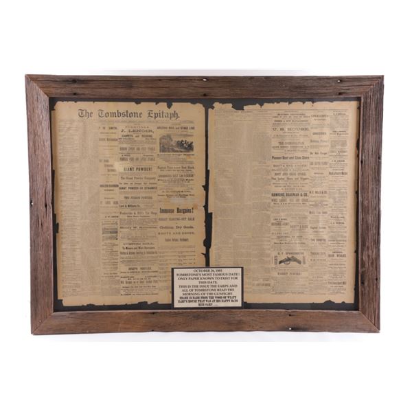 The Tombstone Epitaph: Oct. 26, 1881 "Famous Day!"