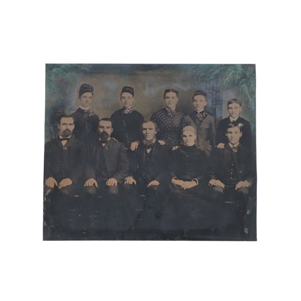 19th C. Frank & Tom McLaury Family Mammoth Tintype