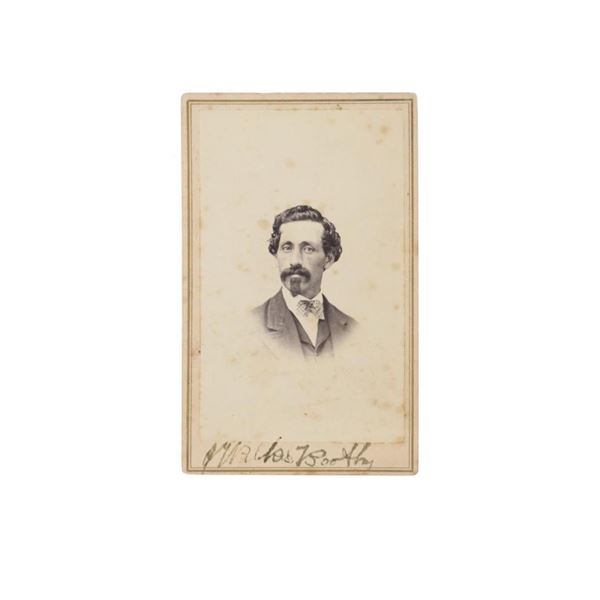 John W. Booth (1838-1865) Signed Cartes-de-Visite