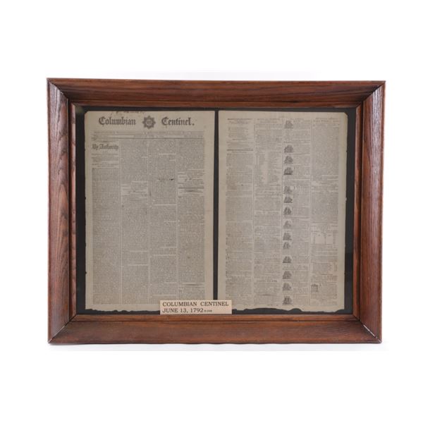 1792 Columbian Centinel on Acts of Congress
