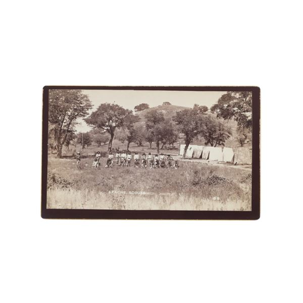 Rare C.S. Fly Boudoir Card, "Apache Scouts"