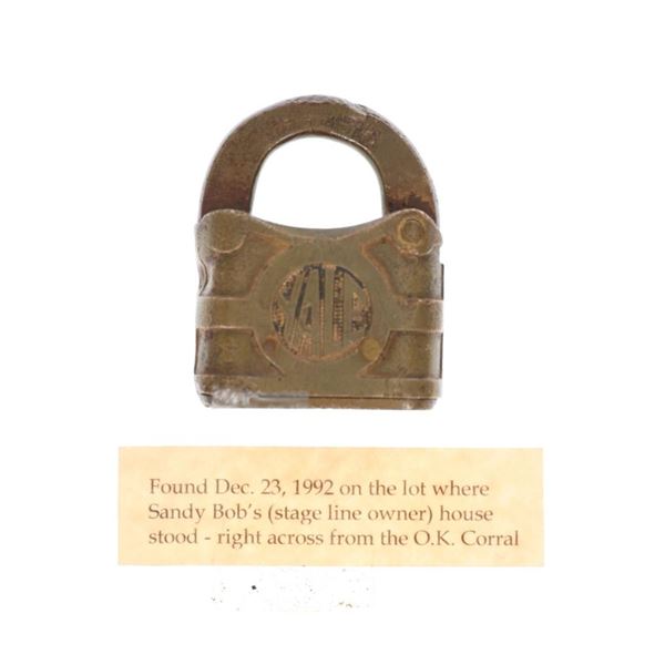 Sandy Bob's Stagecoach YALE Padlock c. 1876