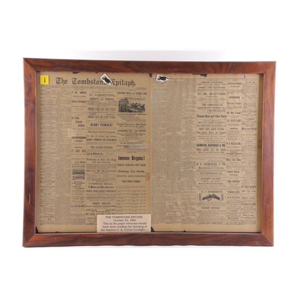The Tombstone Epitaph: Oct. 25, 1881 "Day Before"