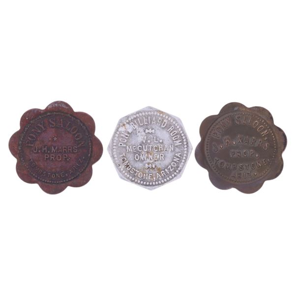 Tombstone Found Pony Saloon & Billiard Room Tokens
