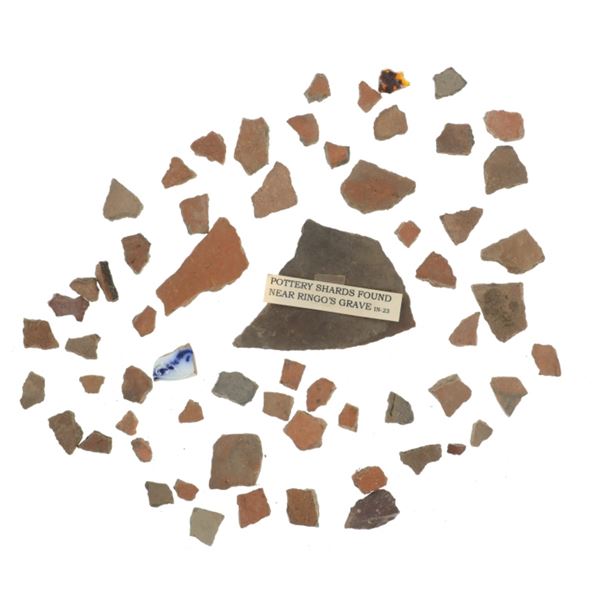 Johnny Ringo Tombstone Grave Sit Pottery Shards