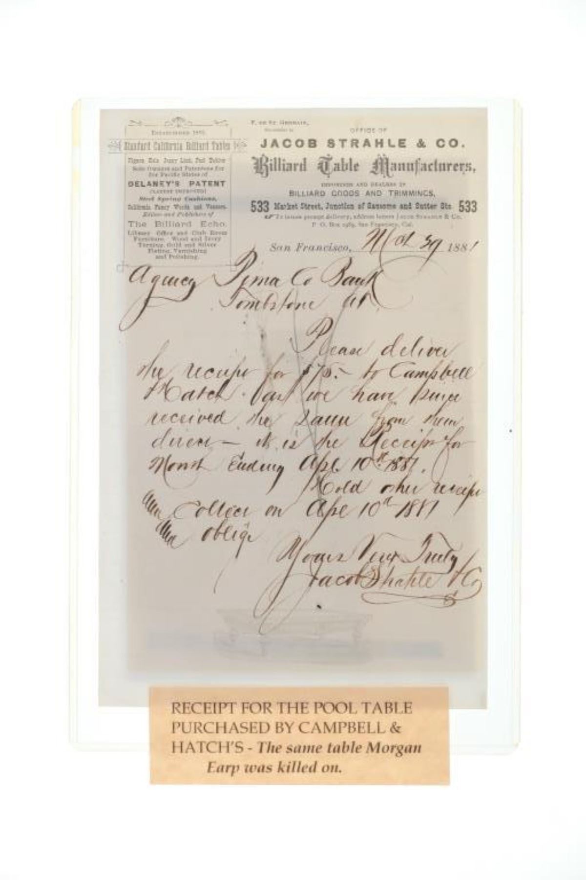 Tombstone Receipt 
