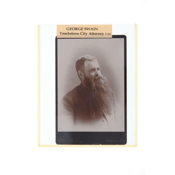 C.S. Fly Photo of Judge G.W. Swain & Business Card