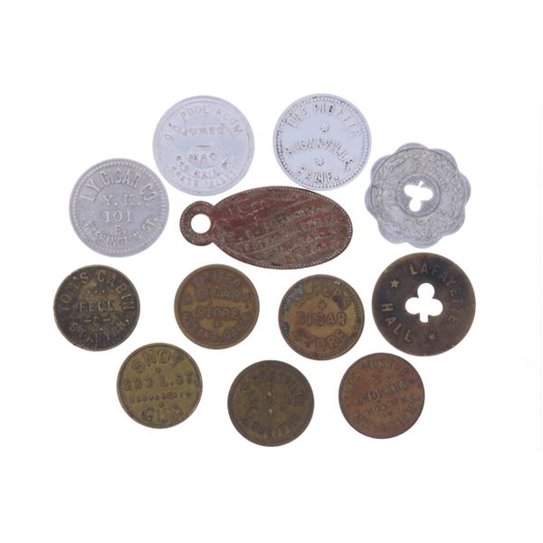 California Variety Brass Token Selection c. 1890-
