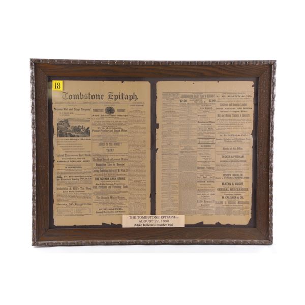 Tombstone Epitaph Newspaper August 22, 1880