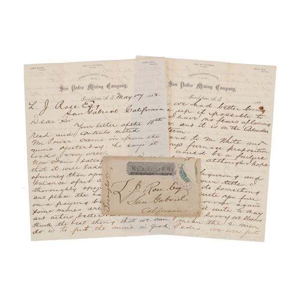 Leonard Rose (1827-1899) Last Chance Mine Letter