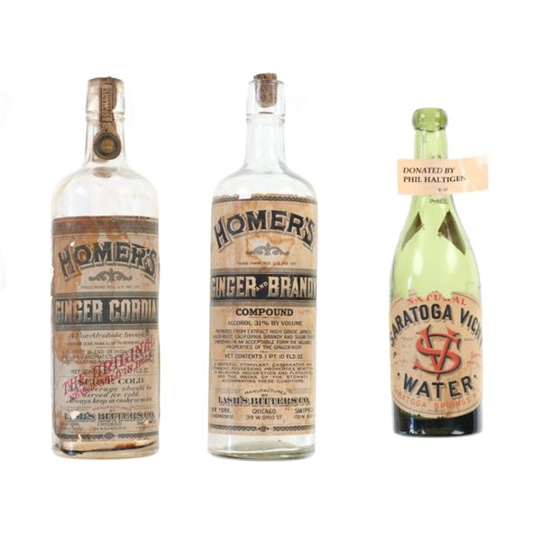 Rare Tombstone Beverage Bottles, 1873 to 1884