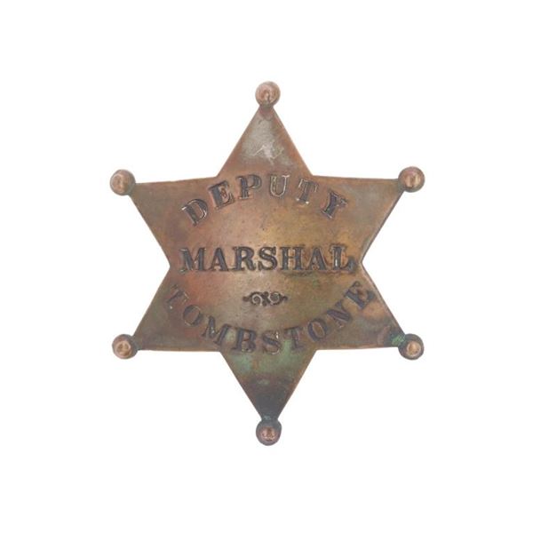 Ca. 1915 Tombstone Deputy Marshal Badge