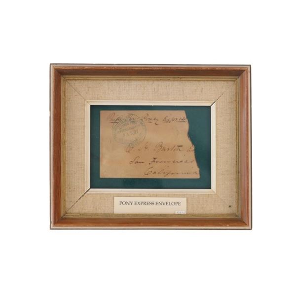 RARE Pony Express Letter Cover 1860-1861