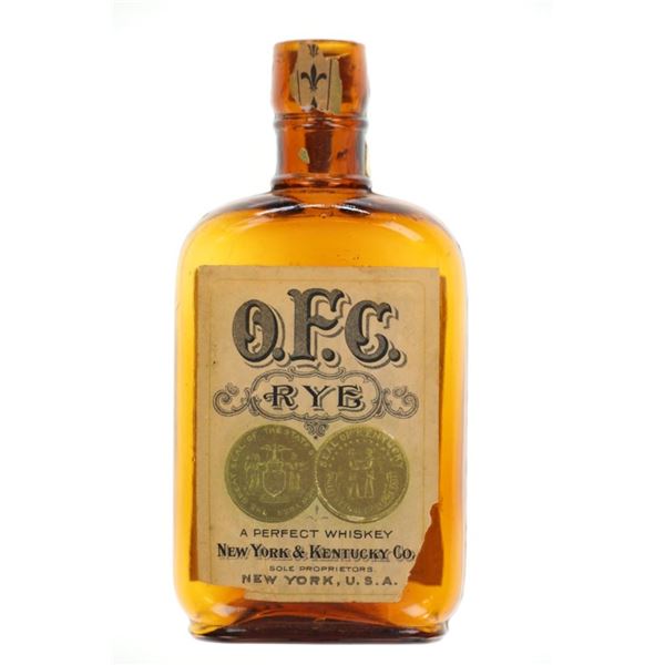 Rare NY & KY Co. O.F.C. Rye Bottle 1890-1900s