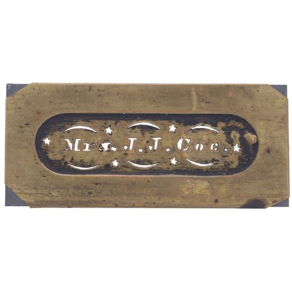 Ca. 1890 Ladies Prostitute Calling Card Plate