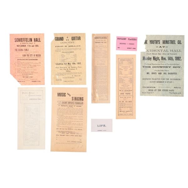 Occidental & Schieffelin Hall Advertisements 1890s