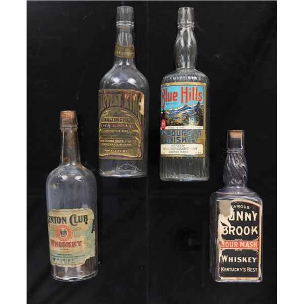 Rare Tombstone Whiskey Bottles, ca. 1890s-1910s