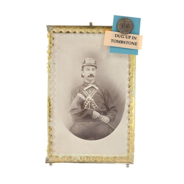 C.S. Fly Fireman Photo & Fire Department Button