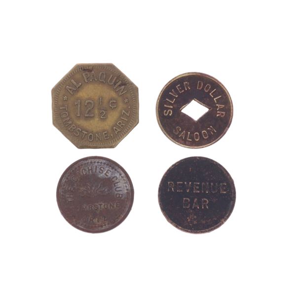 Tombstone Found Saloon Token Collection c. 1880-90
