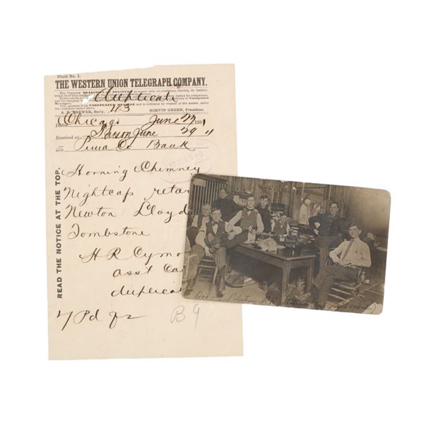 Western Union Telegraph & Railroad Operator Photo