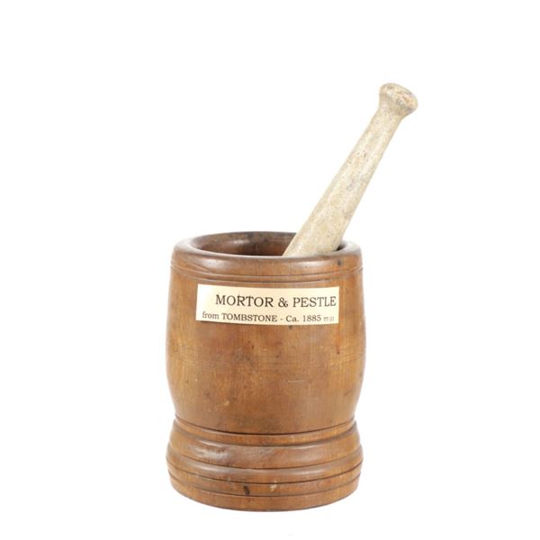 Ca. 1885 Tombstone, A.T Apothecary Mortar & Pestle