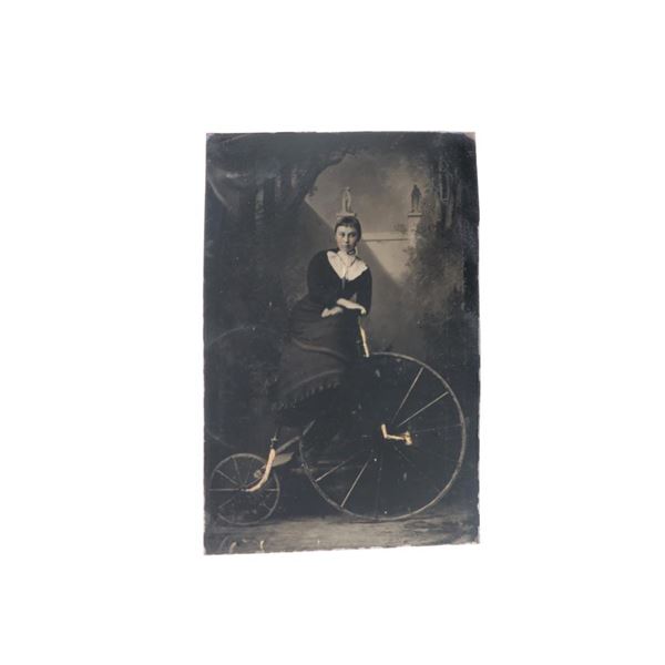 Tombstone Museum, High Wheel w/ Female Tintype