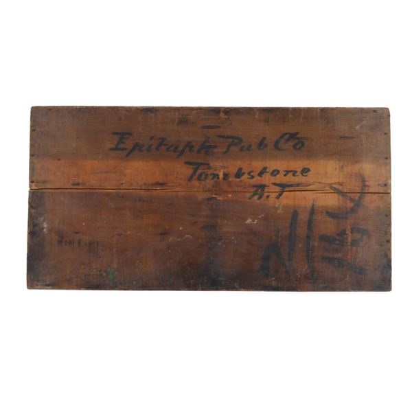 Epitaph Pub. Co. Letterpress Tray Tombstone, A.T.