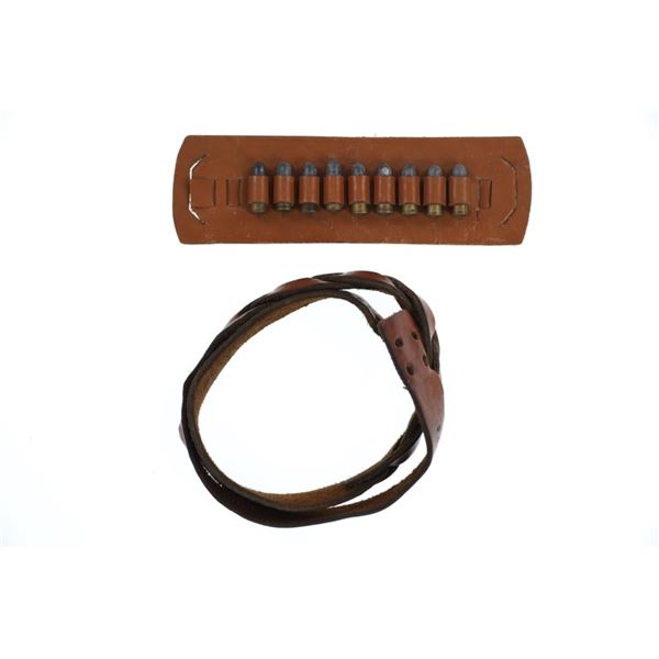S. L. Hart Leather Rifle Sling & Cartridge Slide