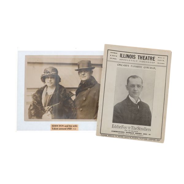 Eddie & Marie Foy Photo & Illinois Theatre Program