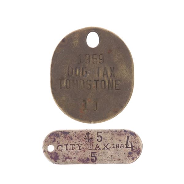 Tombstone Found Tombstone Dog Tag's c. 1883, 1959