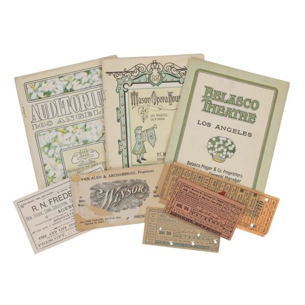 Wyatt & Josephine Earp Personal Items 1882-1929