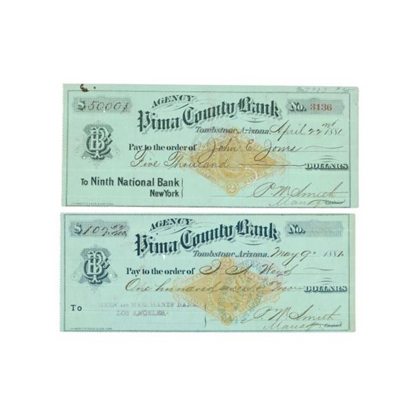 Ca. 1881 Gunfight at O.K. Corral Dated Bank Notes